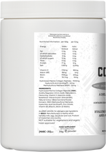 Load image into Gallery viewer, Nutritional label on a white supplement container
