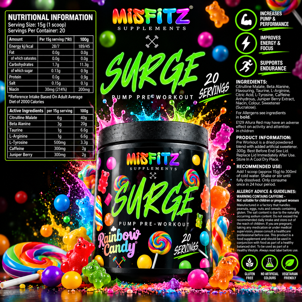 PRE-WORKOUT | SURGE - RAINBOW CANDY