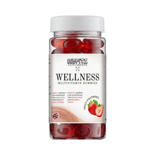 Load image into Gallery viewer, Jar of Wellness Multivitamin Gummies with strawberry flavor on a white background
