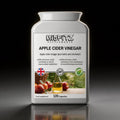 Supplement container labeled 'MisFITZ Supplements' with apple cider vinegar on a dark background