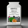 Supplement container labeled 'MIDFITZ Supplements' with omega 3,6,9 focus on a dark background