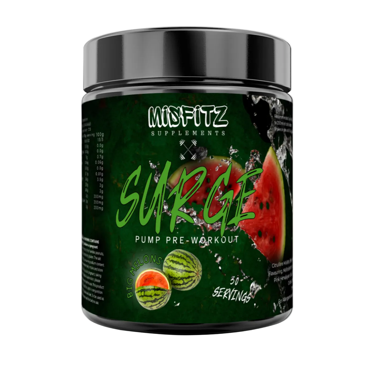 pre workout powder - melon flavour 