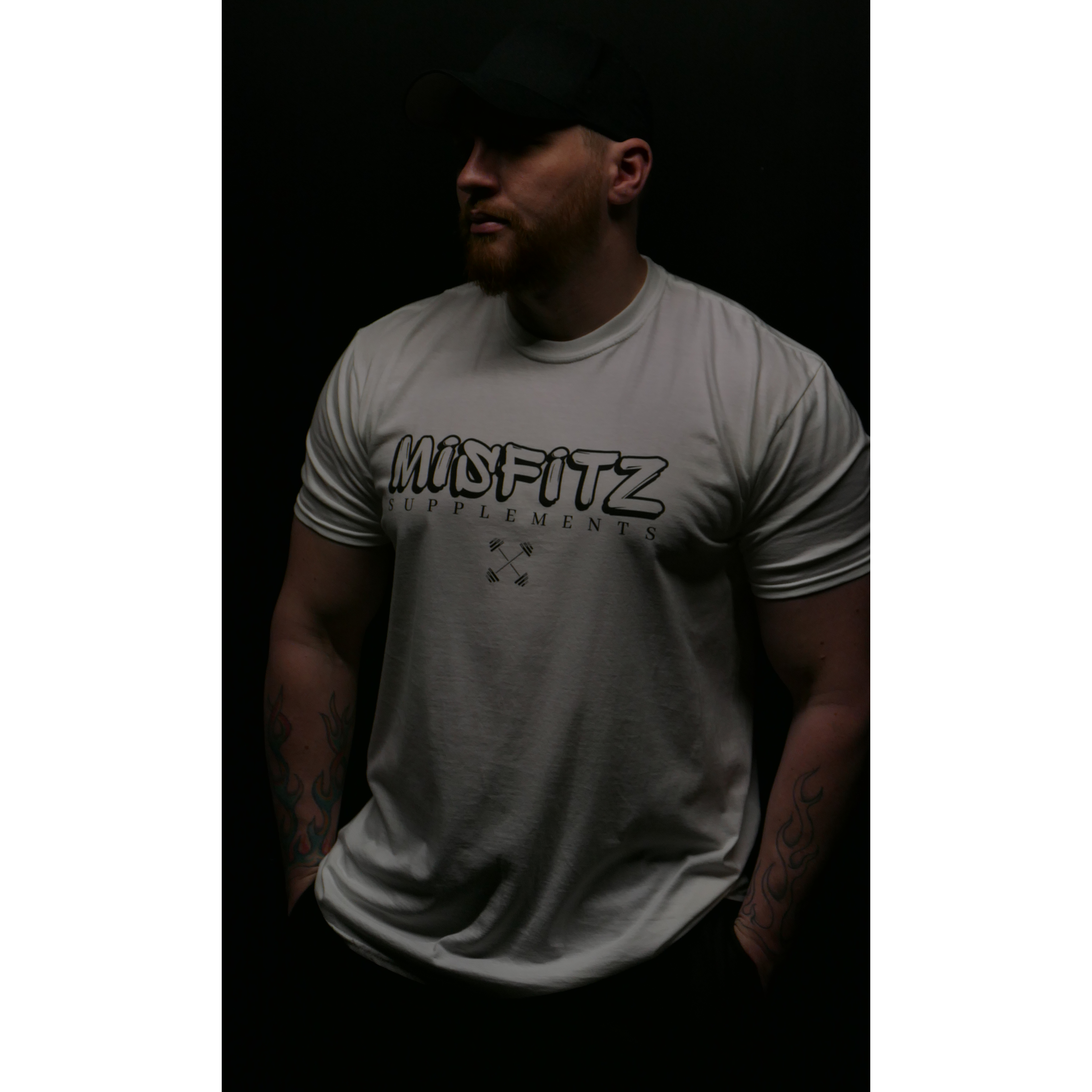 Misfitz Black On White Muscle Fit T-Shirt