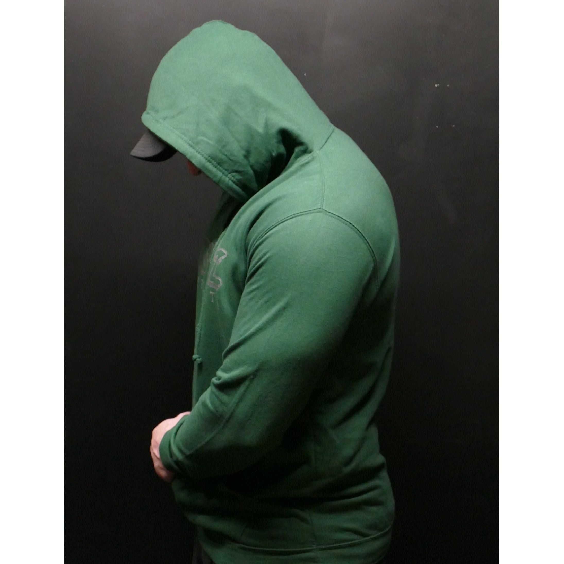Misfitz Grey On Green Gym Hoodie