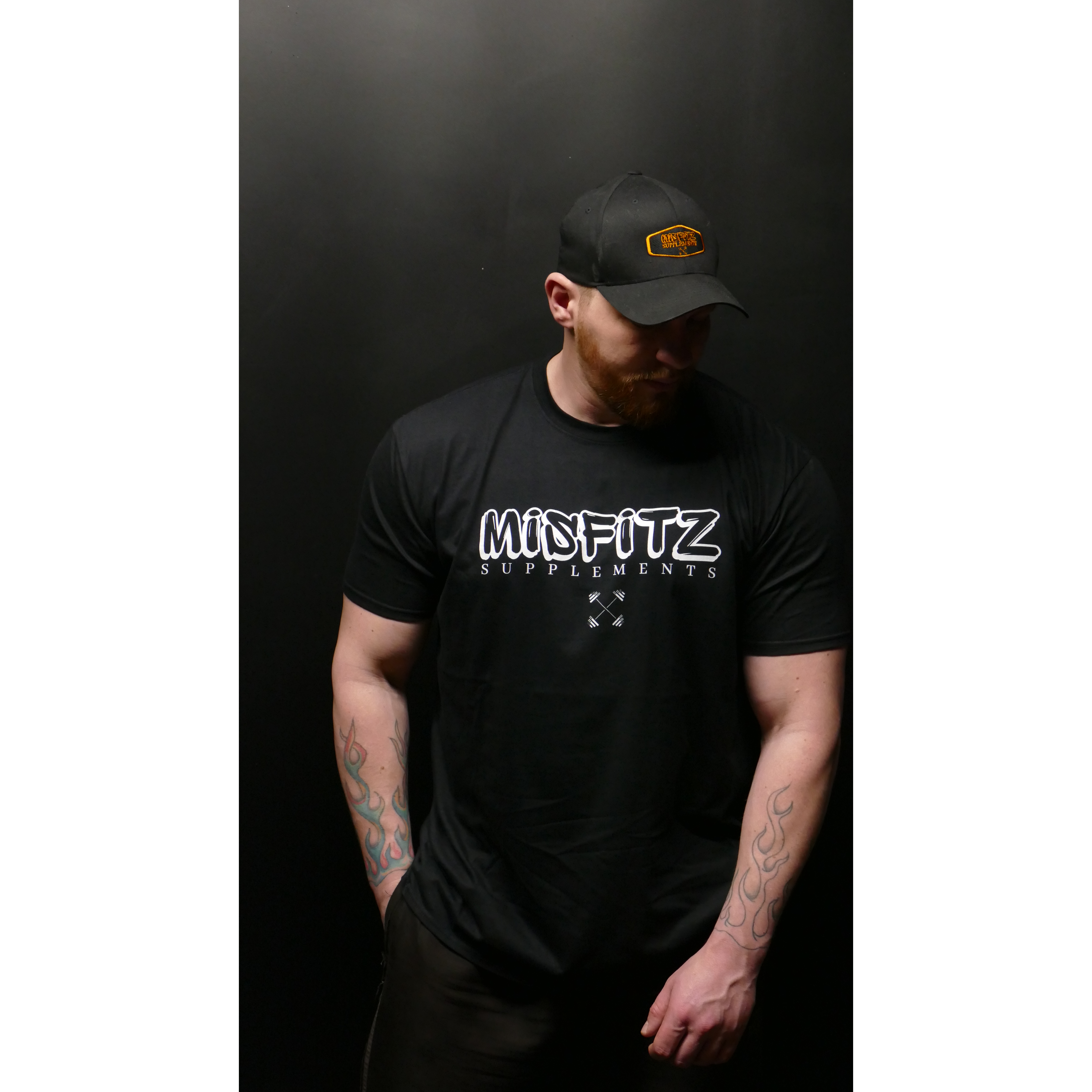 Misfitz White On Black Muscle Fit T-Shirt